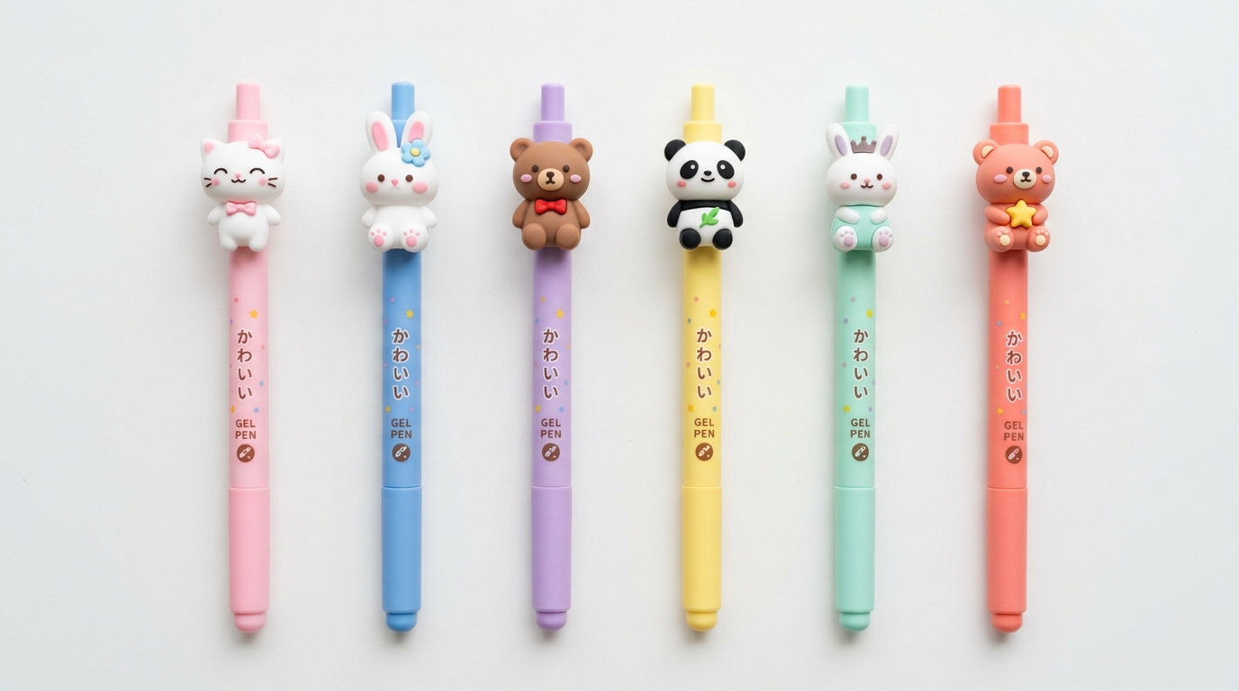 Set 6 Stylos Kawaii